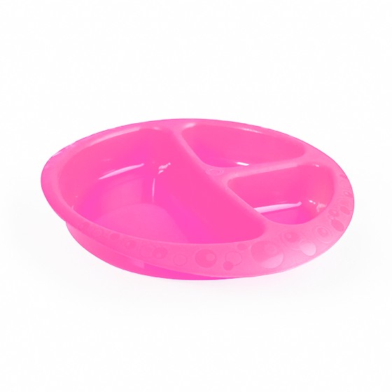 Pink Plate With Divisions For Babies BPA Free